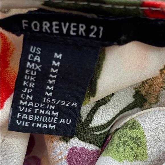 Forever 21 Floral Top/blouse. Multi colors. Sz M - Picture 7 of 8